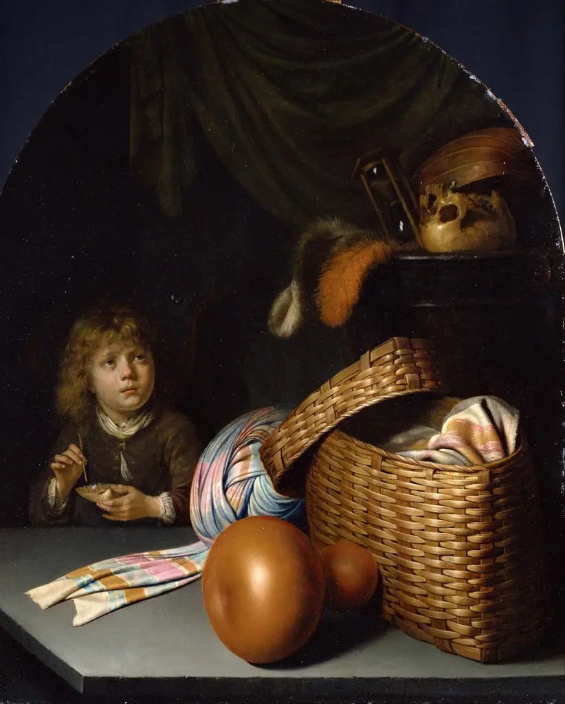 Still Life with a Boy Blowing Soap-bubbles, by Gerrit Dou
