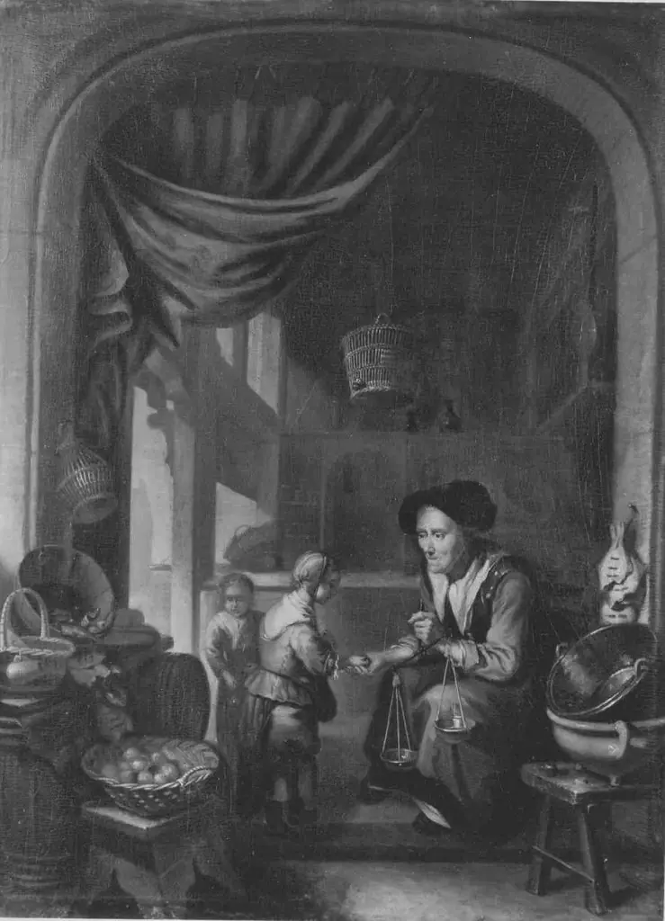 The Fruit and Vegetable Seller, by Gerrit Dou