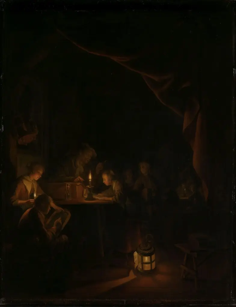 The Night School, by Gerrit Dou