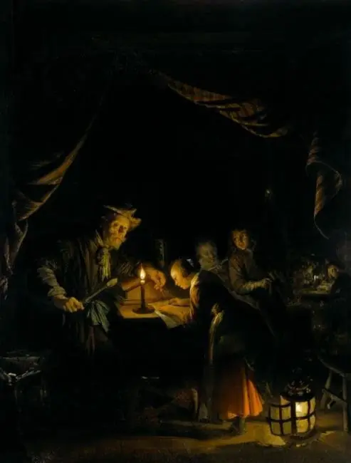 The Night School, by Gerrit Dou