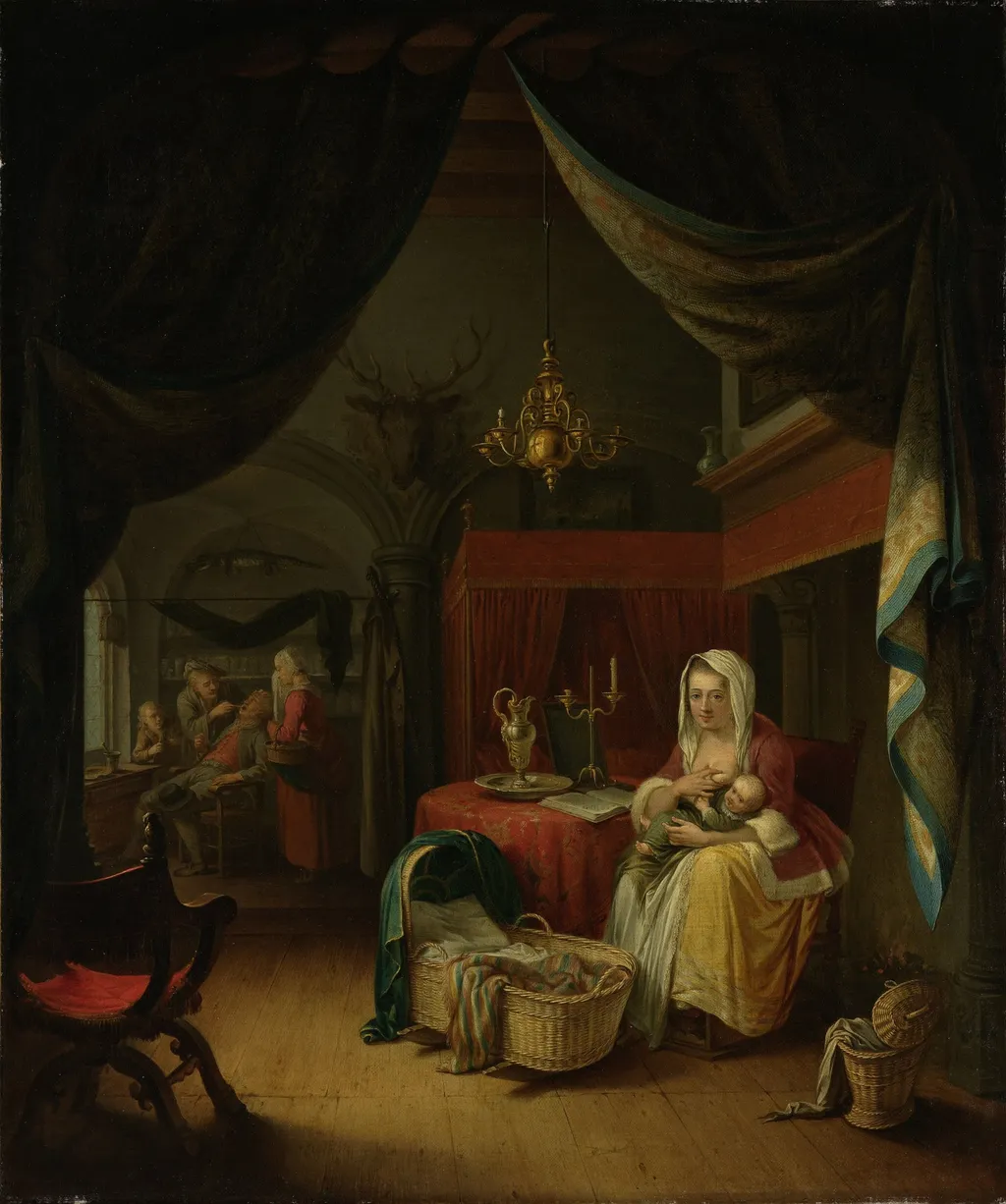 Triptych: Allegory of Art Training, by Gerrit Dou, oil, 1770