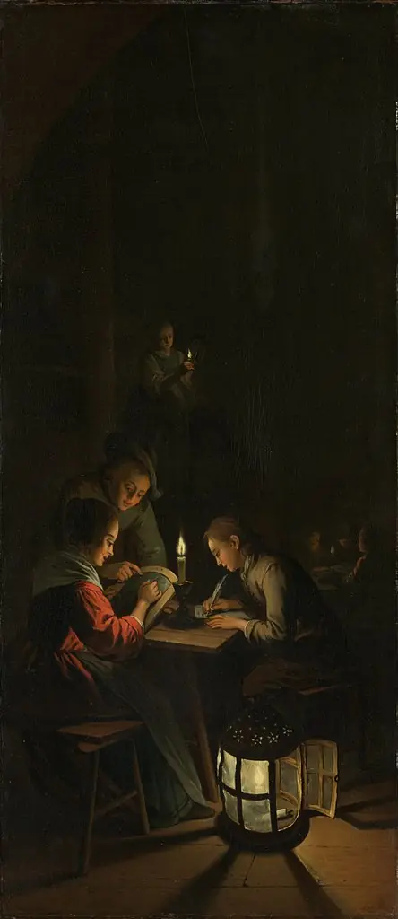 Triptych with allegory in art education