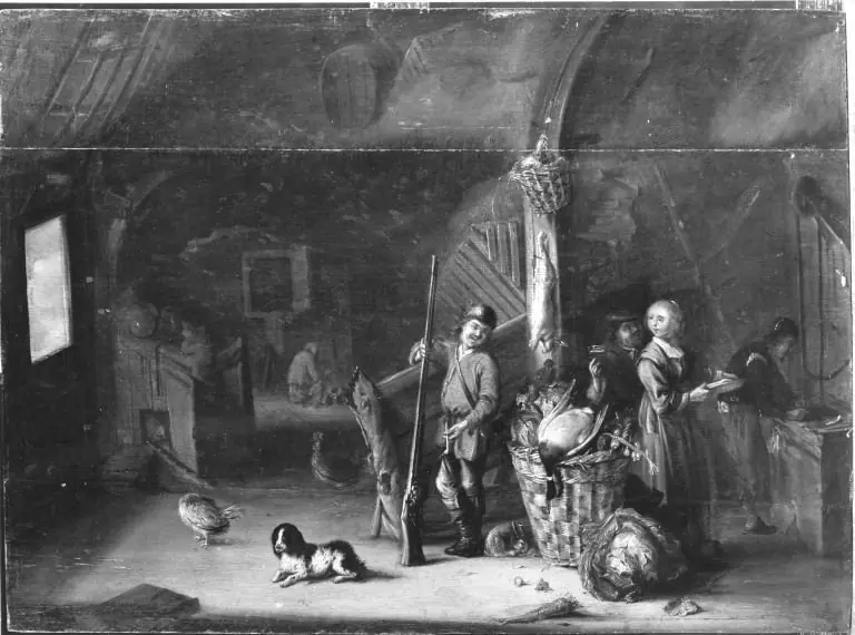 Jäger in der Küche, by Gerrit Lundens
