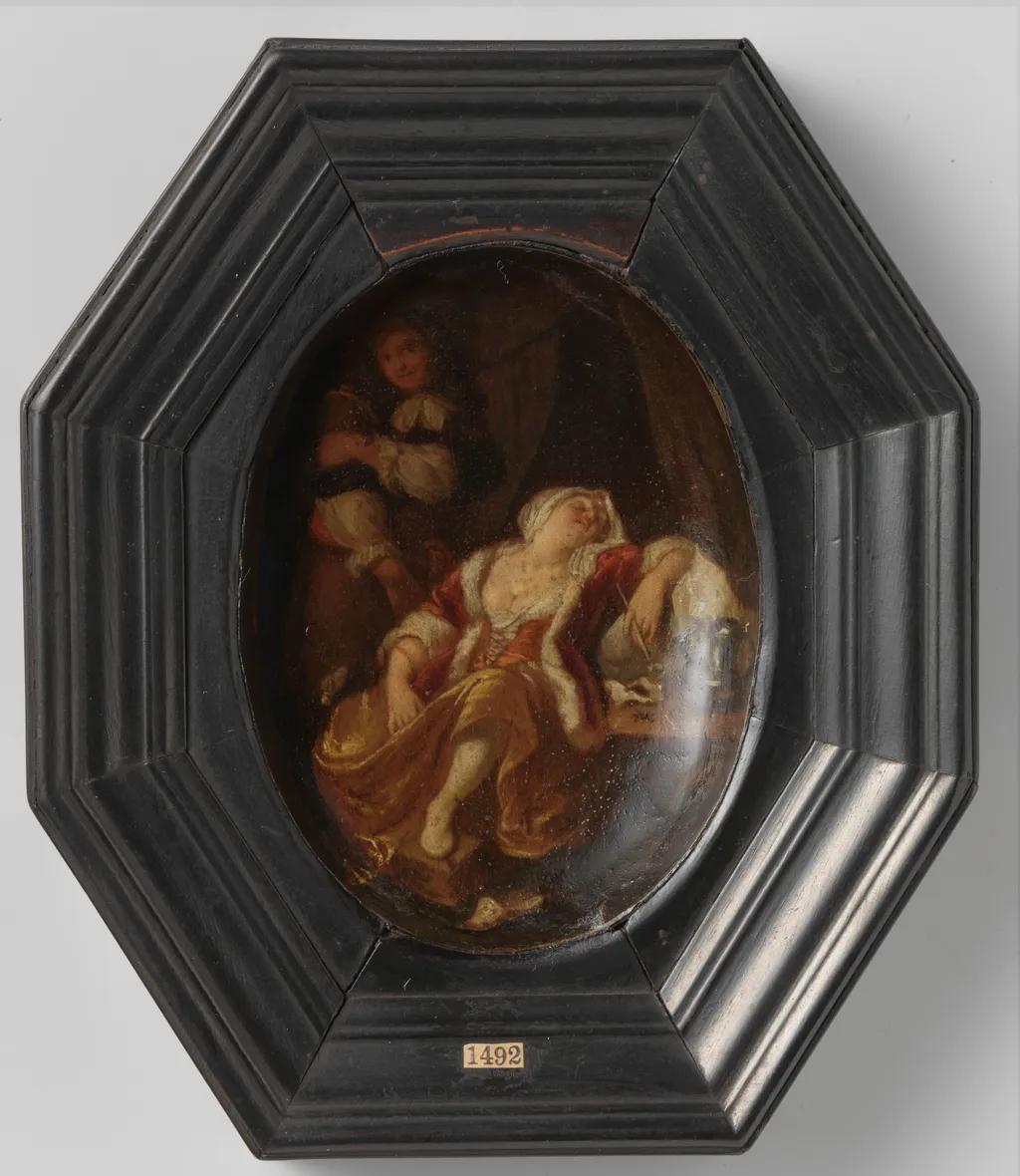 Man with Wench, by Gerrit Lundens, oil, 1673