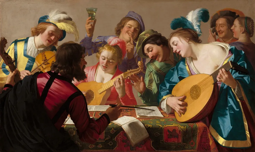 The Concert, by Gerrit van Honthorst, oil, 1623