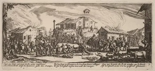 Plundering and Burning a Village, by Gerrit van Schagen