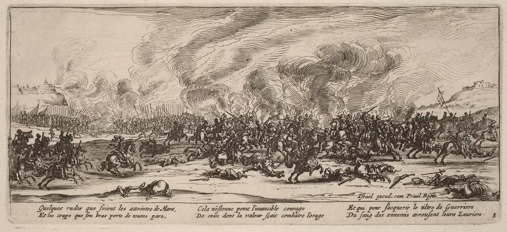 The Battle, by Gerrit van Schagen, ink, 1642