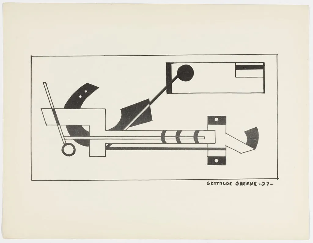 Untitled, by Gertrude Greene, ink, 1937