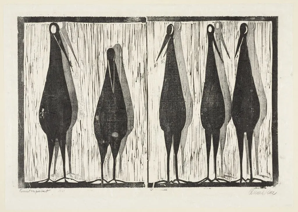 Untitled, by Gertrude Quastler, ink, 1951