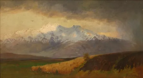 Aragats, by Gevorg Bashinjaghian, oil, 1917