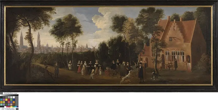 Gezicht op Brugge vanuit Sint-Kruis