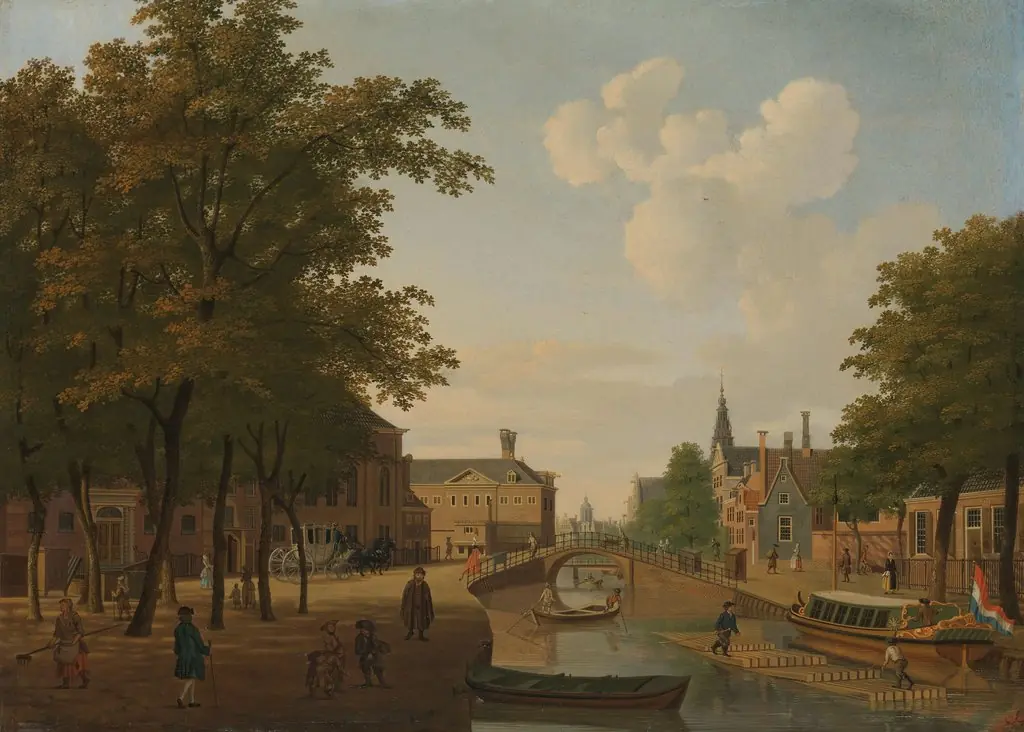 Gezicht op de Houtmarkt te Amsterdam