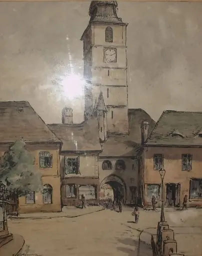Turnul Sfatului - Sibiu (intrarea în piața mică Sibiu), by Gheorghe Chirovici
