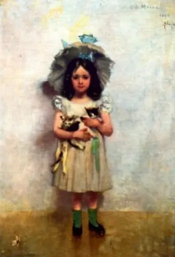 Fetița cu pisici, by Gheorghe Demetrescu-Mirea