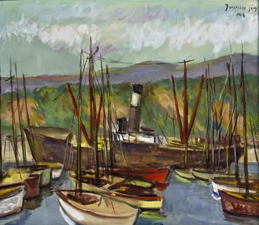 Bărci la Villefranche, by Gheorghe Ionescu Sin (aia)
