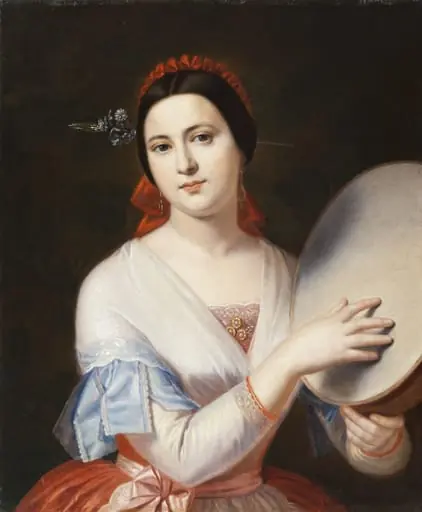 Fata cu tamburina, by Gheorghe M. Tattarescu