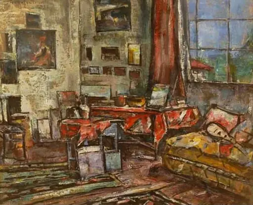 Atelierul artistului, by Gheorghe Petrașcu