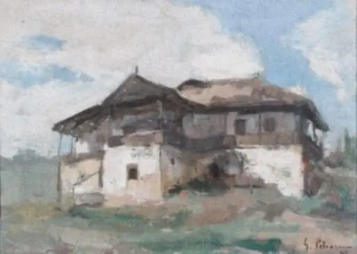Case la țară, by Gheorghe Petrașcu