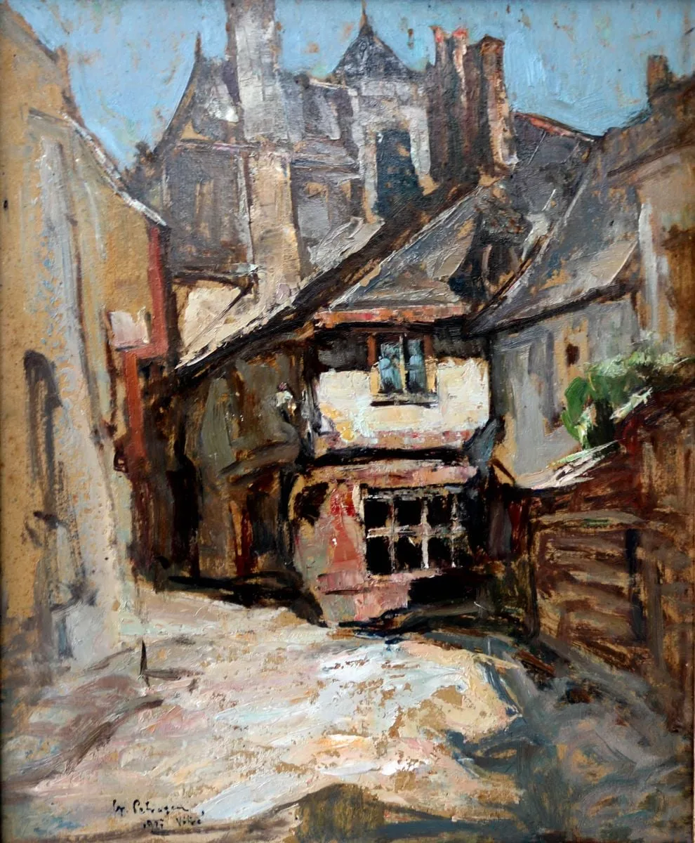 Case la Vitré, by Gheorghe Petrașcu, 1920