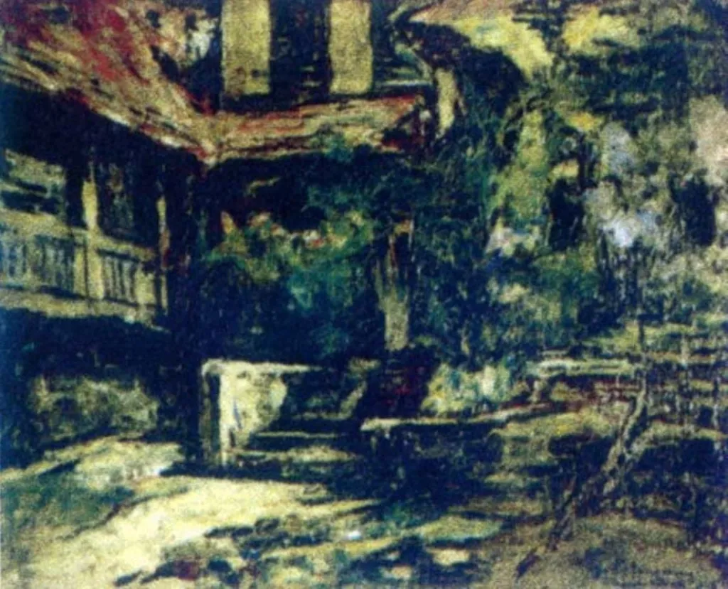 Curte țărănească, by Gheorghe Petrașcu, unspecified