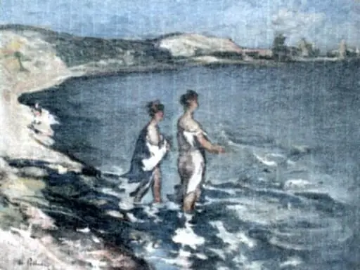 Femei la scăldat, by Gheorghe Petrașcu