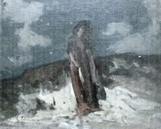 Femeie în peisaj, by Gheorghe Petrașcu, 1912