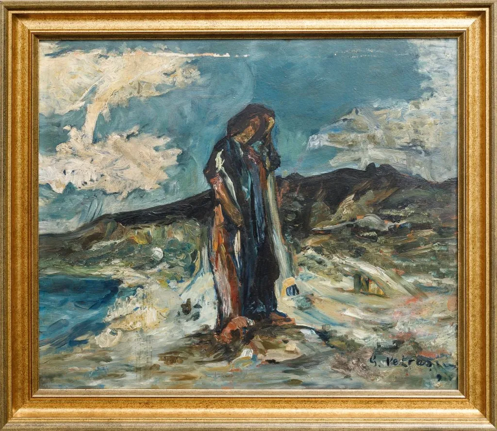 Femeie la malul mării, by Gheorghe Petrașcu, unspecified, 1915
