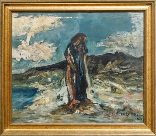 Femeie la malul mării, by Gheorghe Petrașcu