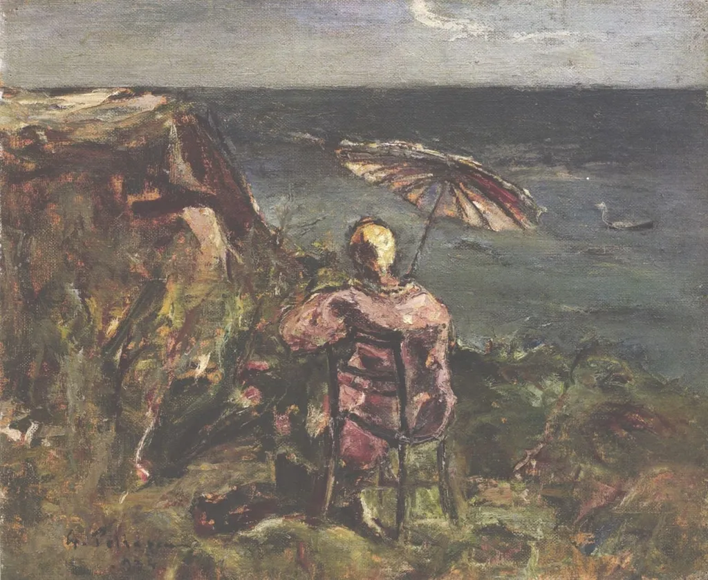 Femeie pe malul mării, by Gheorghe Petrașcu, unspecified, 1934