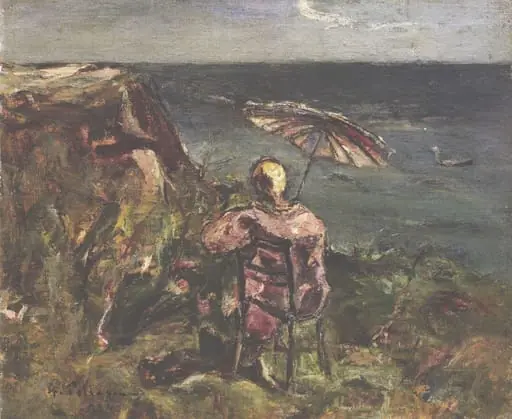 Femeie pe malul mării, by Gheorghe Petrașcu