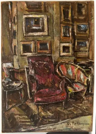 Interior cu fotolii, by Gheorghe Petrașcu