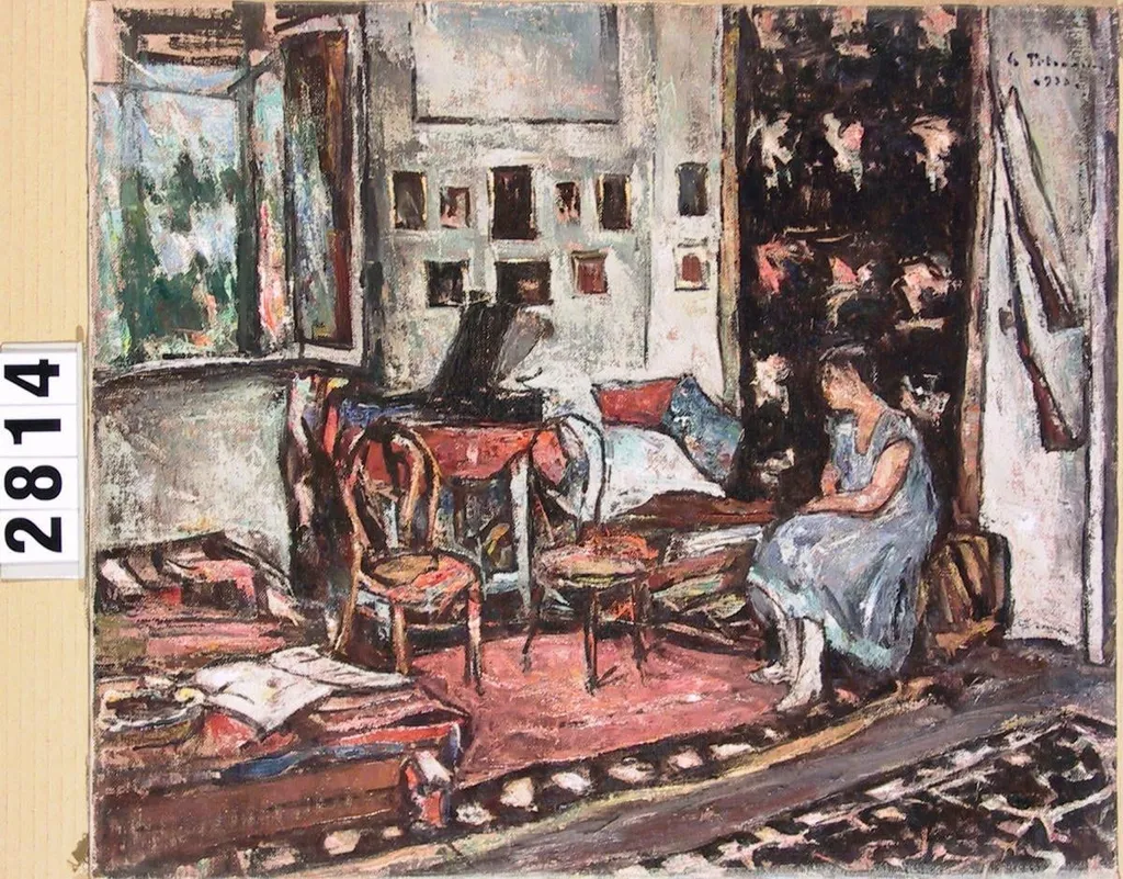 Interior din Târgoviște, by Gheorghe Petrașcu, 1920