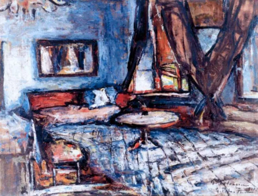 Interior la mânăstirea Viforâta, by Gheorghe Petrașcu, unspecified, 1928