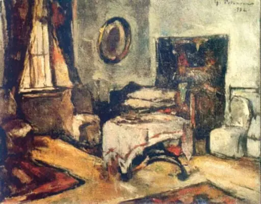 Interior la Viforâta, by Gheorghe Petrașcu