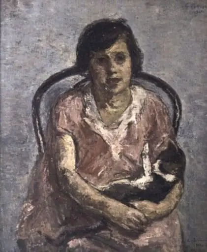 Mariana cu pisica, by Gheorghe Petrașcu
