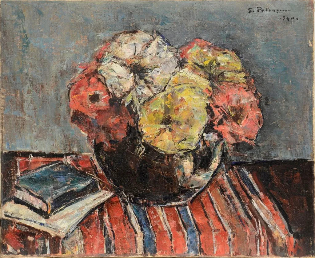 Natură statică cu flori, by Gheorghe Petrașcu, unspecified, 1940