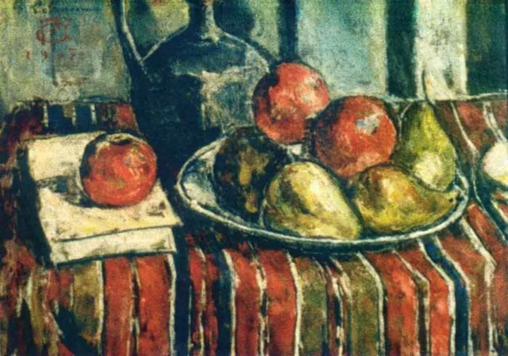 Natură statică cu mere, by Gheorghe Petrașcu, unspecified, 1937