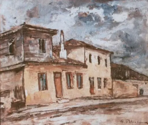 Peisaj cu case (Mangalia), by Gheorghe Petrașcu