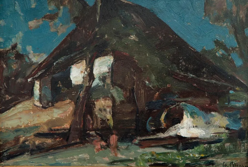 Peisaj cu moară, by Gheorghe Petrașcu, 1920