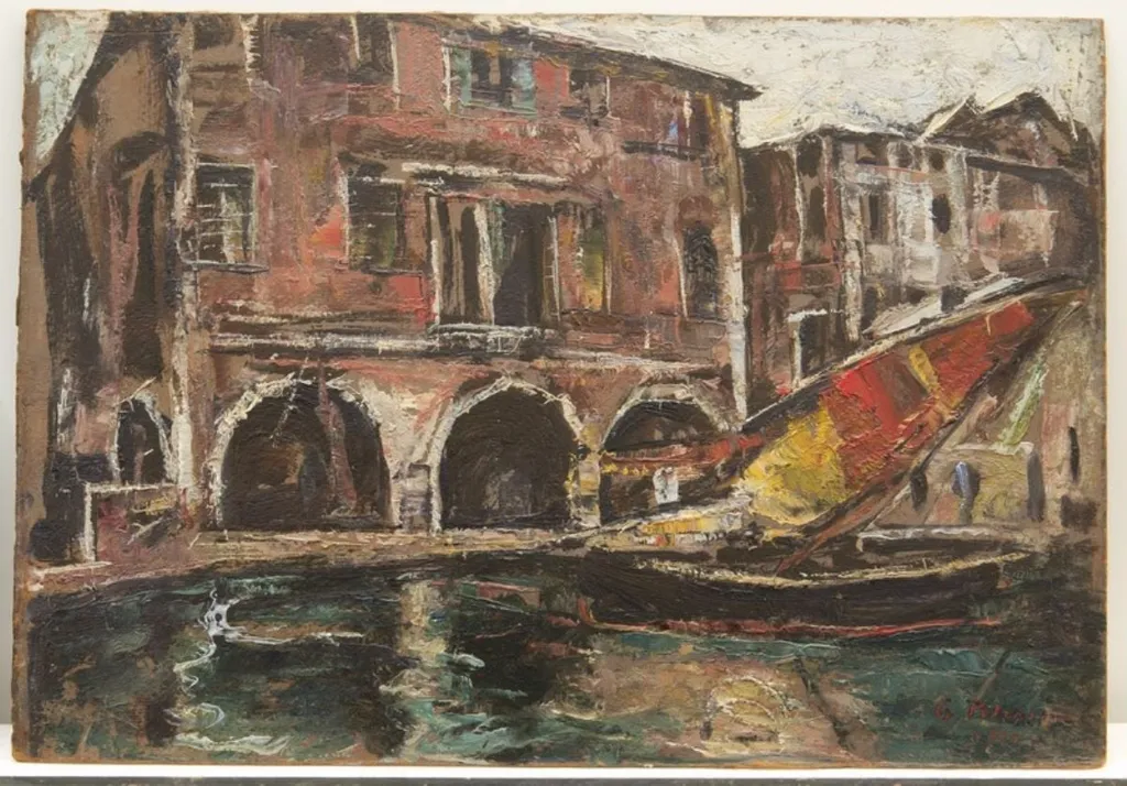 Peisaj din Chioggia, by Gheorghe Petrașcu, 1920