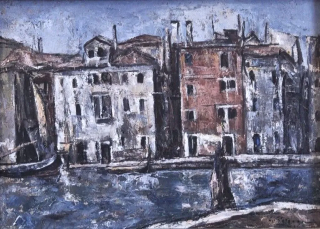 Peisaj din Ghioggia, by Gheorghe Petrașcu, unspecified, 1934