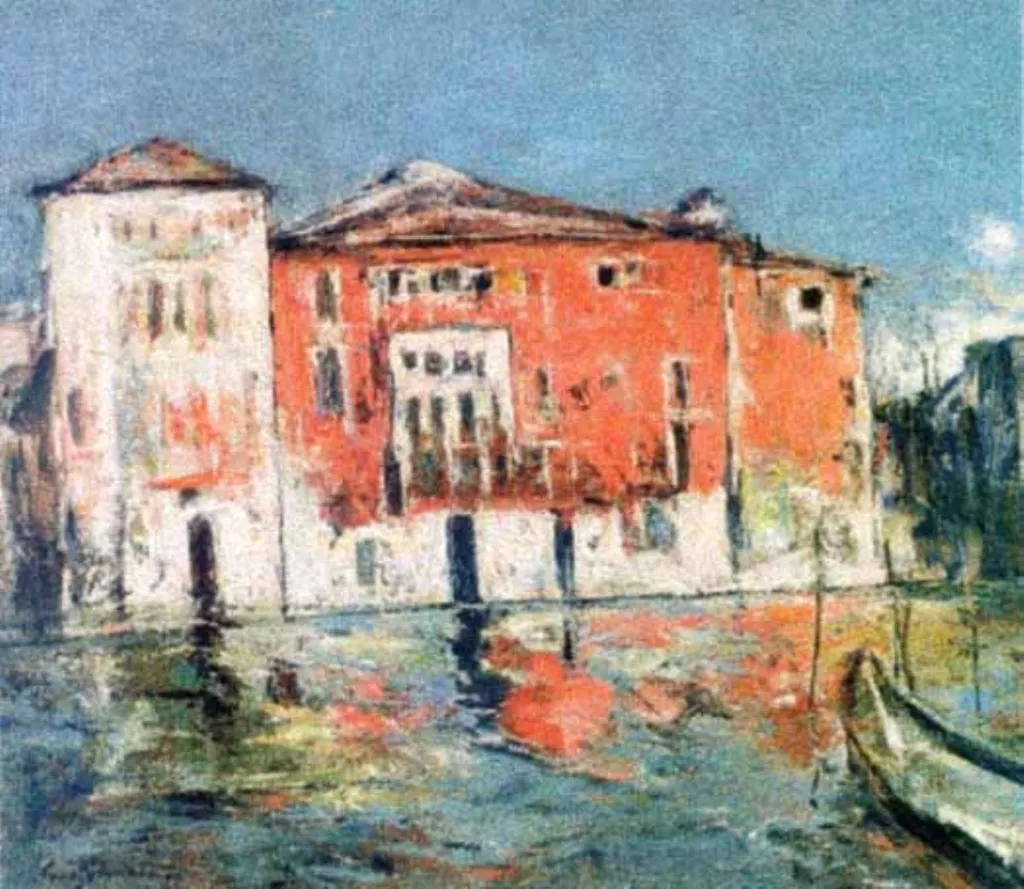 Peisaj din Veneția, by Gheorghe Petrașcu, unspecified