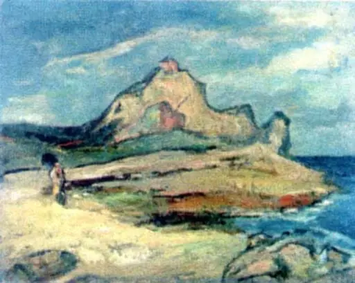 Peisaj la Roscof, by Gheorghe Petrașcu