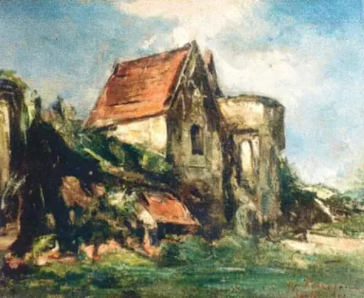 Peisaj la Senlis, by Gheorghe Petrașcu