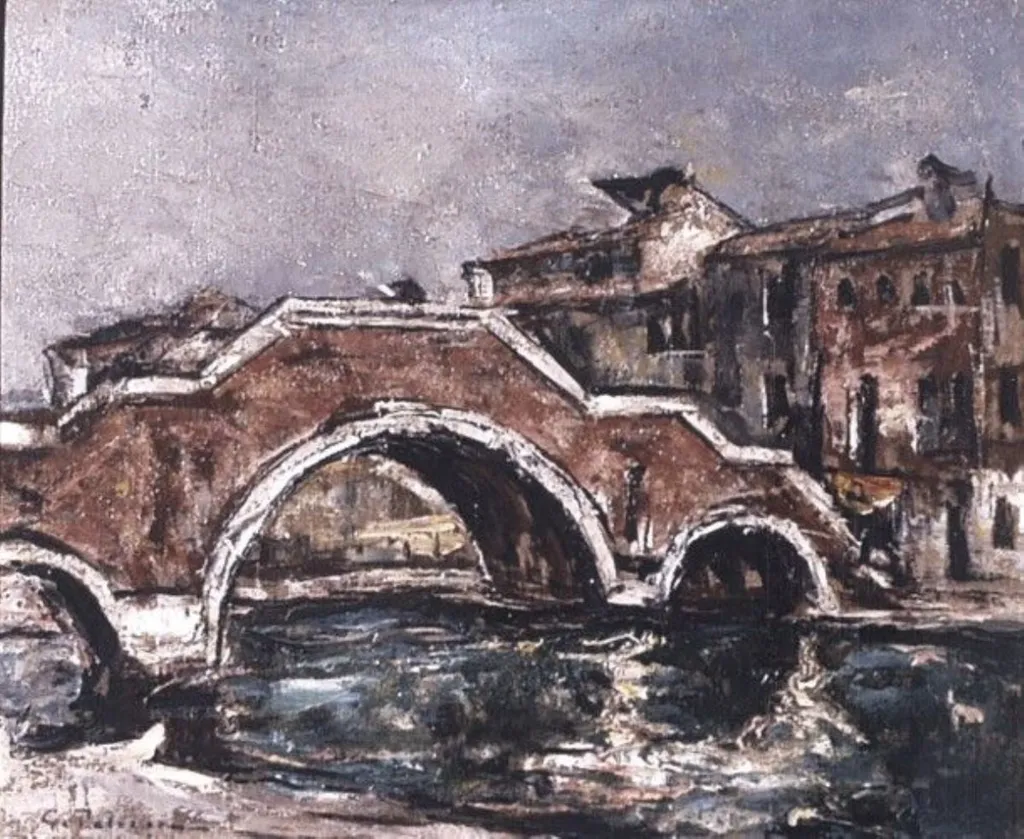 Punte cu trei arcuri, by Gheorghe Petrașcu, unspecified, 1934
