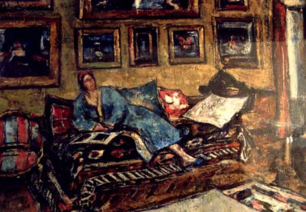Soția artistului, by Gheorghe Petrașcu, unspecified, 1935