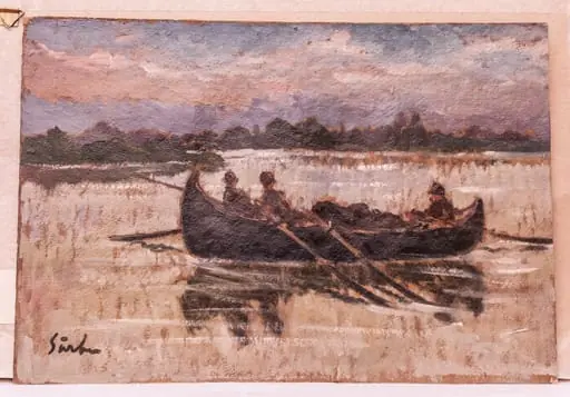 Barcă cu pescari, by Gheorghe Sârbu