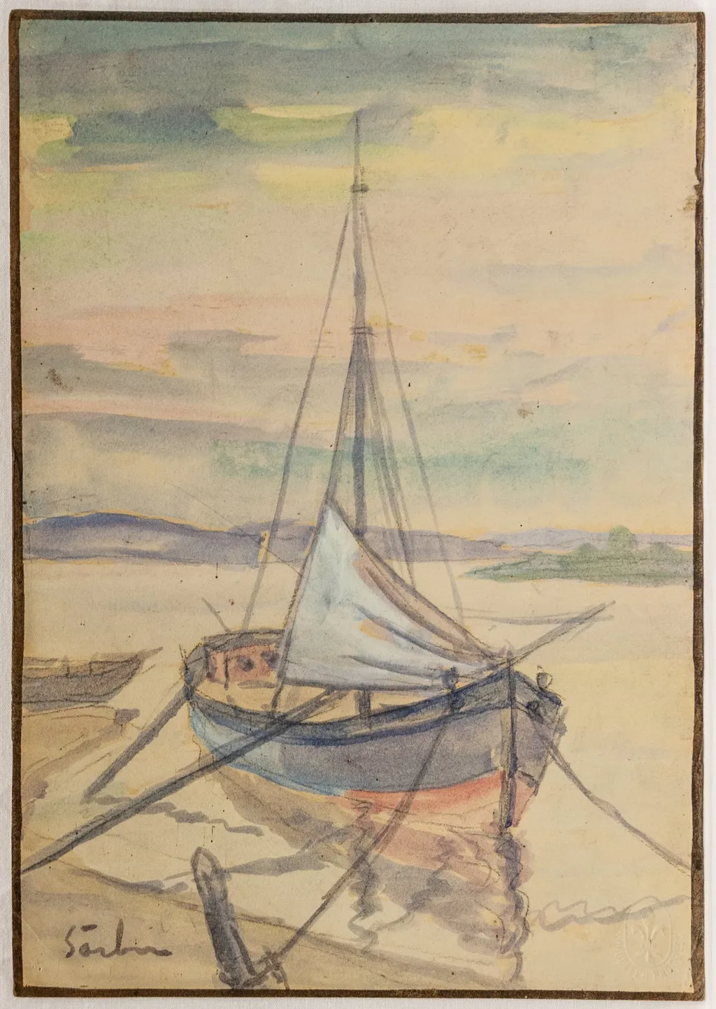 Barcaz la mal, by Gheorghe Sârbu, 1950