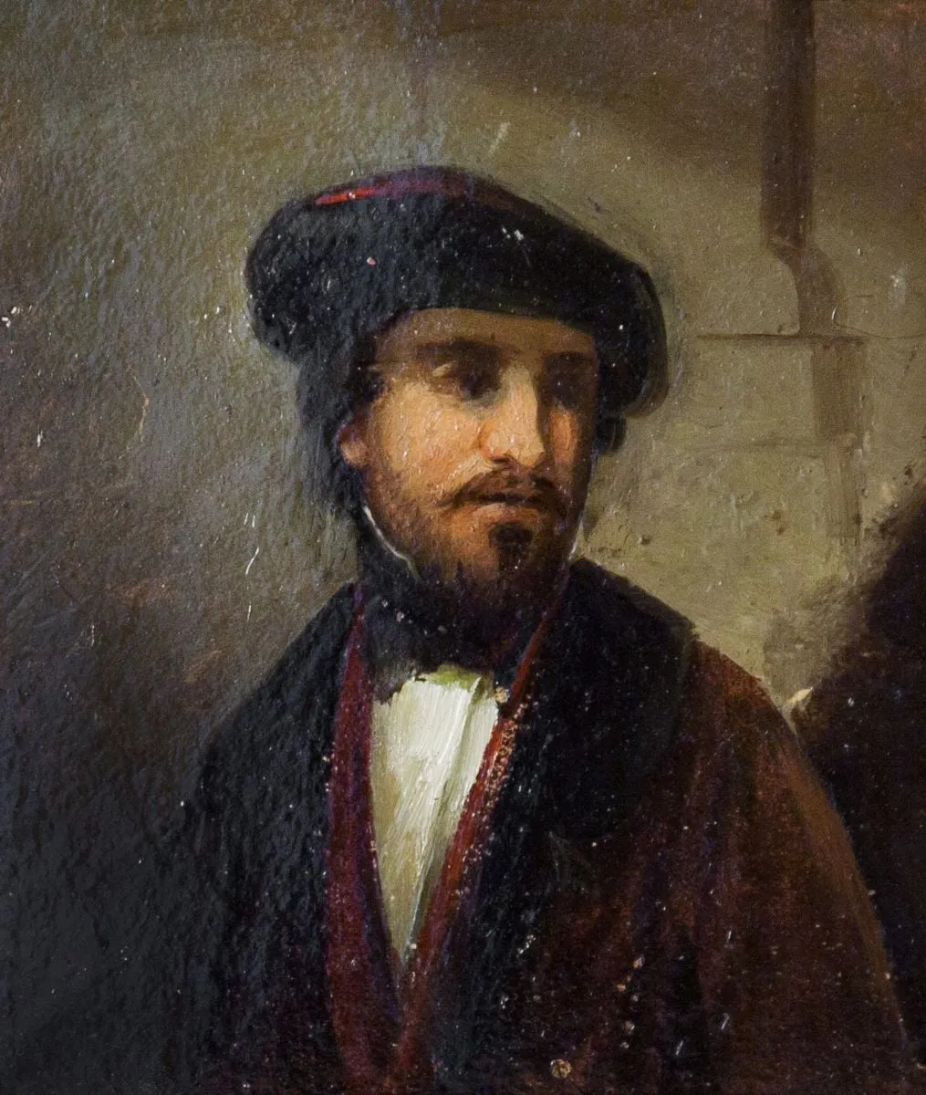 Autoportret Gheorghe Tattarescu, by Gheorghe Tattarescu, 1867