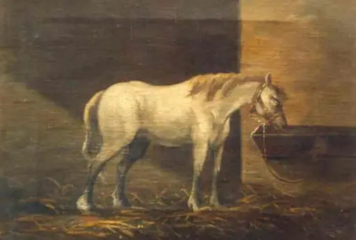 Cal în grajd, by Gheorghe Tattarescu